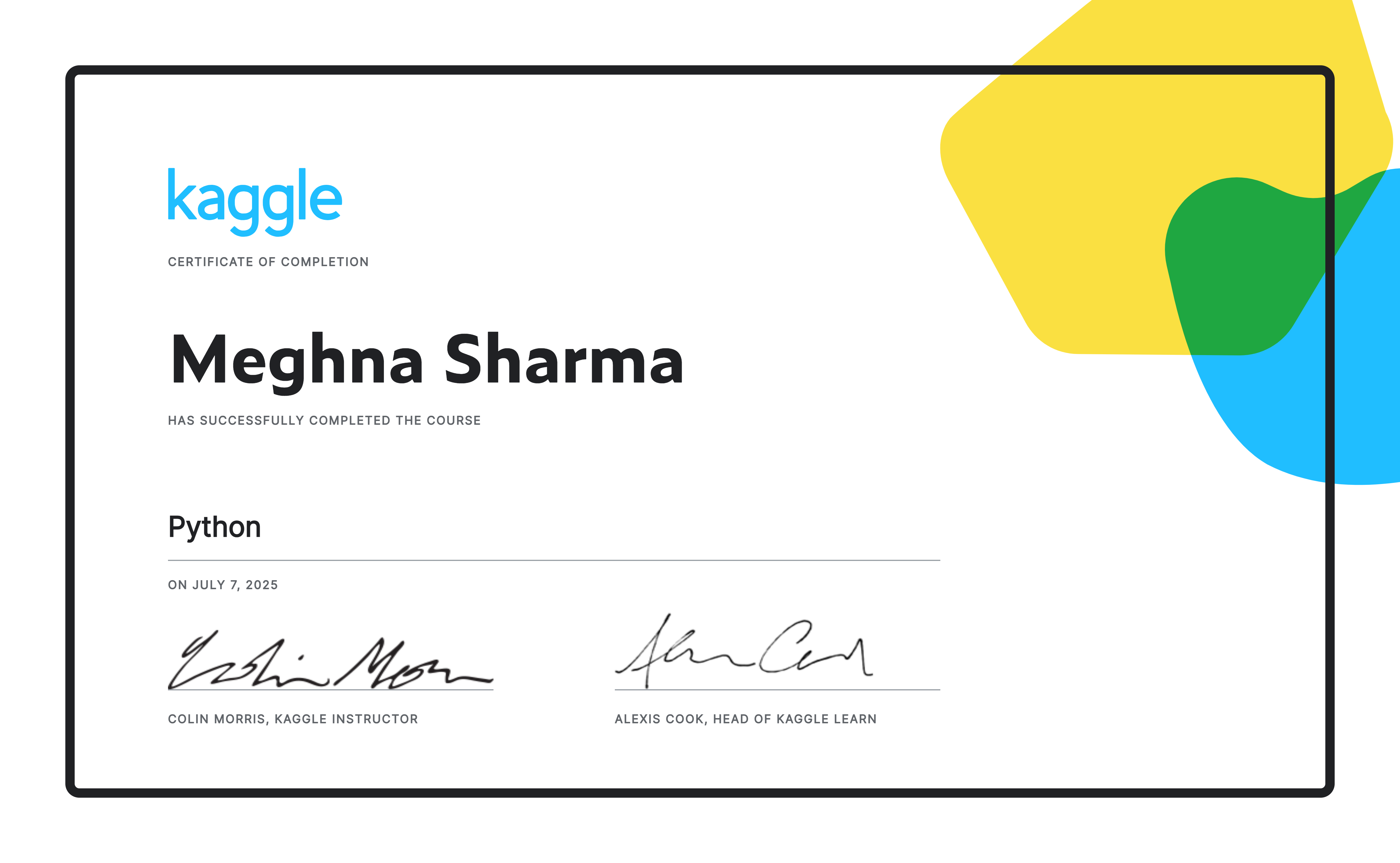 Coursera Certificate